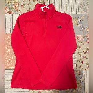 North Face fleece zip top, worn only two times — ignore my shadow.